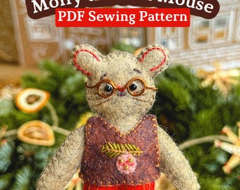Molly the Felt Mouse – PDF Sewing Pattern • Beginner Friendly Animal Pattern • Handmade Softie Tutorial