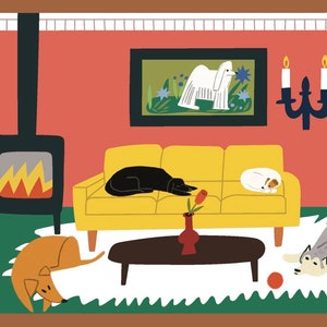 House of Dogs Illustration Print image 5