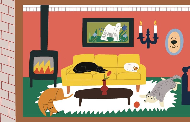 House of Dogs Illustration Print image 5