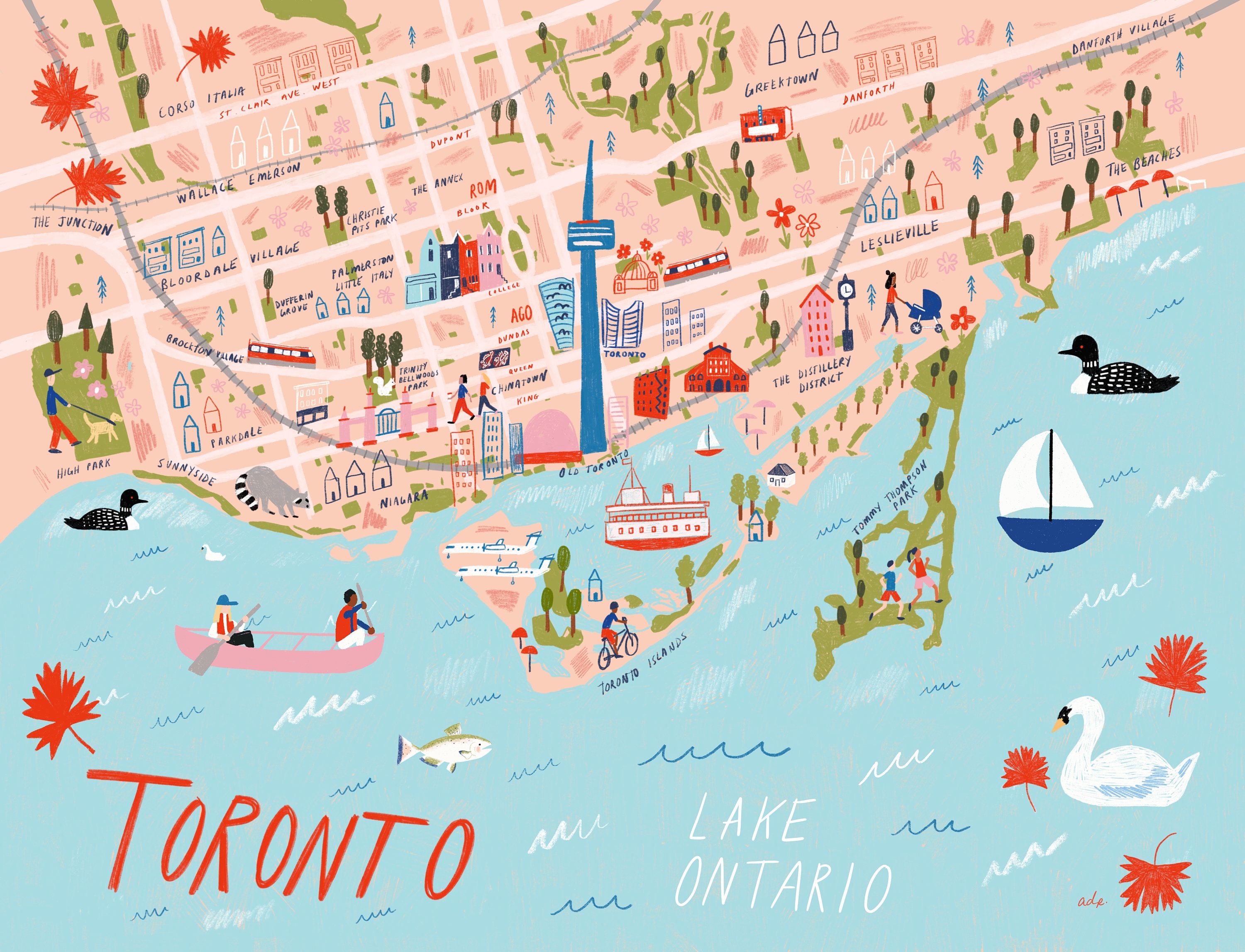 toronto city tourist map