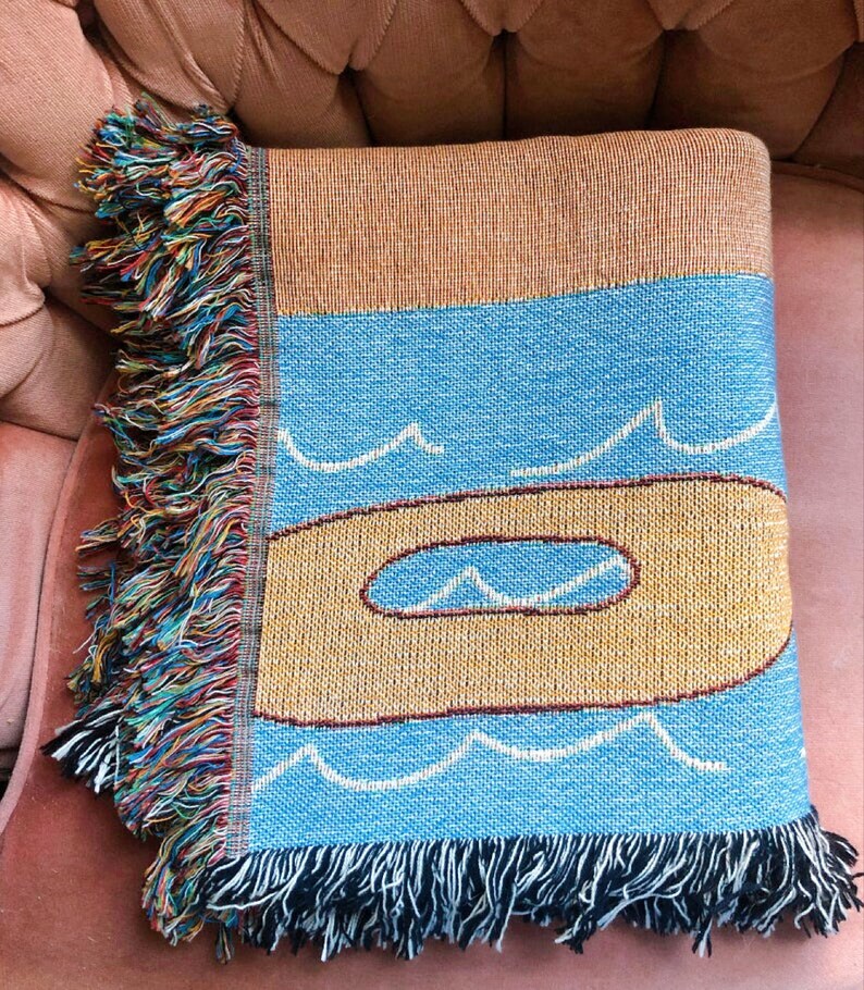 Palm Trees Woven Blanket Etsy