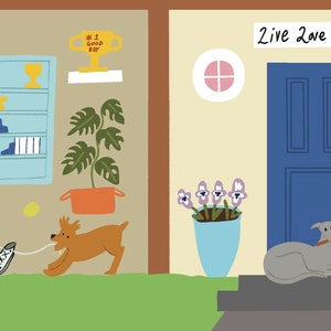 House of Dogs Illustration Print image 7
