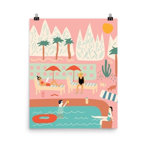 Palm Springs Poster | California Illustration | Palm Springs Wall Art | Palm Springs Gift | California Décor | California Artwork