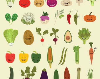 Impresión de verduras - Kitchen Wall Art