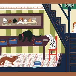 House of Dogs Illustration Print image 3