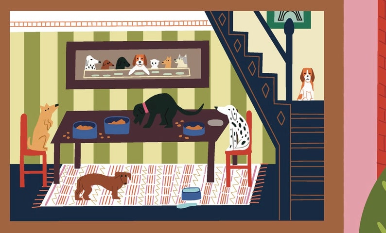 House of Dogs Illustration Print image 3