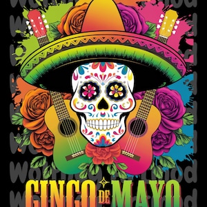 Cinco De Mayo png ,cinco with Flowers and colors png, Cinco De Mayo shirt ,Digital Download PNG, High Quality PNG, Sublimation design