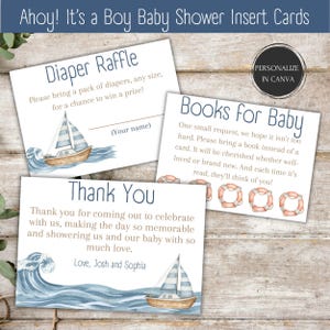 Ohé ! Cartes d'invitation pour baby shower C'est un garçon