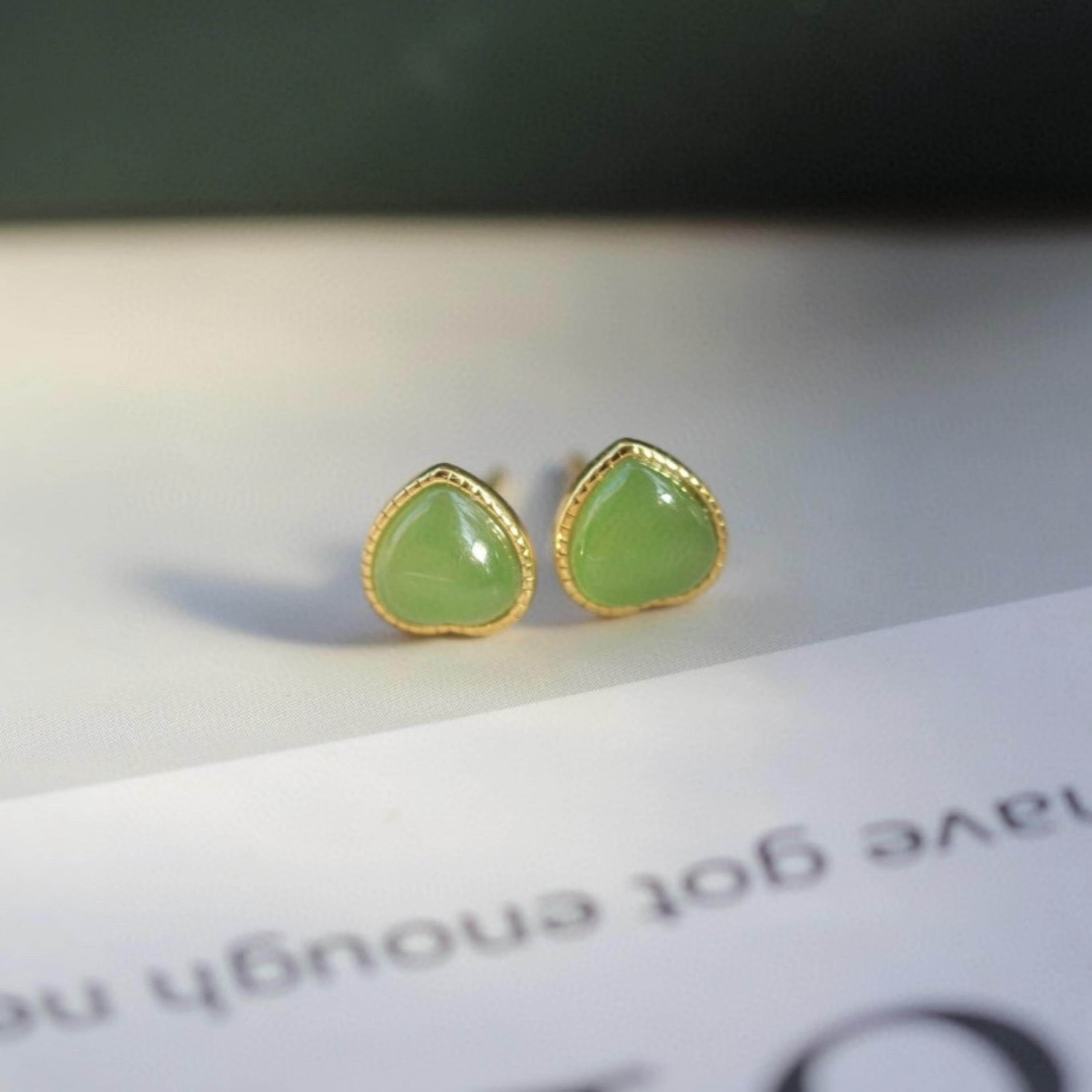 Orecchini giada verde e semi - Gioielli - Orecchini - di Lamonì | su