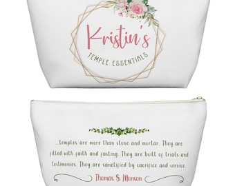 Personalized LDS Temple Accessories Pouch, Temple bag for youth, mormon temple pouch for young women, gift for LDS young women, lds temples
