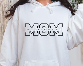 Sudadera con capucha para mamá misionera SUD, mamá misionera, regalo de misionera SUD para mamá, regalos para mamá misionera, sudadera con capucha para mamá misionera, mamá misionera orgullosa