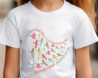 LDS Primary Song Shirt for children, lds Heavenly Father loves me shirt, shirt for primary children, easter shirts for kids, lds primary kid