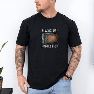 Camiseta MTG Always Use Protection, camiseta unisex Magic the Gathering, camiseta EDH Commander, regalo del Día del Padre de MTG, camiseta de jugador para él, divertida camiseta de MTG