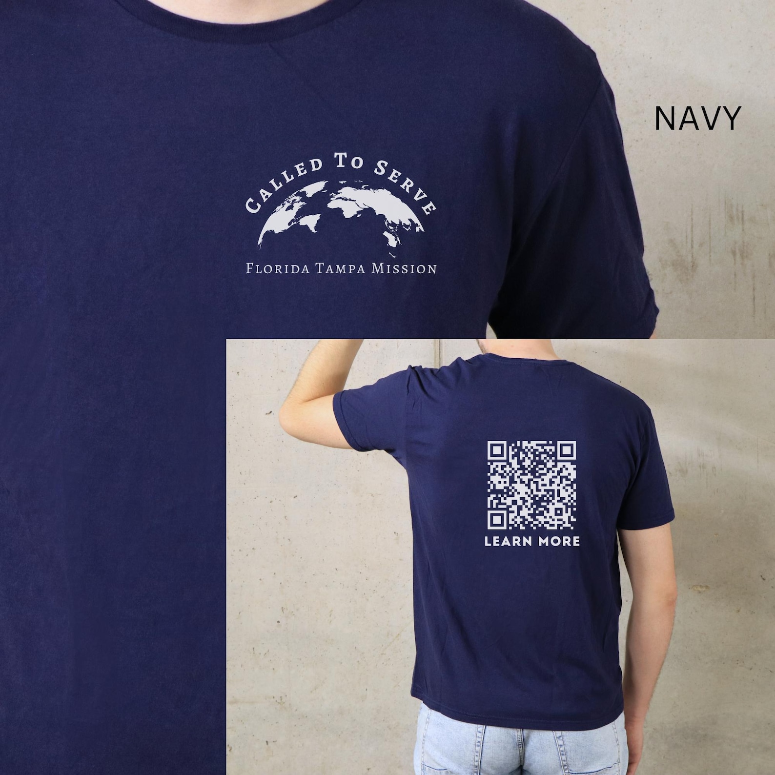 LDS Website QR Code Personalized Mission Shirt, LDS Missionary Shirt ...