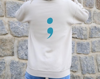 Semicolon Suicide Prevention Hoodie, suicide awareness hoodie, semicolon project hoodie, My story isn't over yet hoodie, anti suicide hoodie