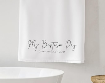 LDS personalized Baptism Towel, mormon baptism towel, special day keepsake, LDS baptism gift, lds baptism keepsake, personalized towel