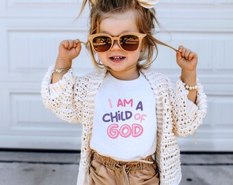 Camiseta para niños pequeños "Soy un hijo de Dios", camiseta con canción de la Primaria SUD para niños, regalo de la Primaria SUD para Pascua, camiseta de música SUD para niños pequeños, regalo de Pascua SUD