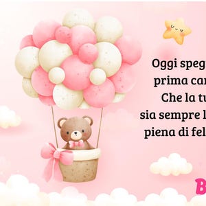 Biglietto Di Auguri Primo Compleanno Bimba