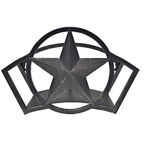 Decorative Steel Liberty Star Garden Hose Butler Wall Storage 14 Gauge Steel Holds Up to 125' of 5/8" Hose Reel Holder Hanger Hose Holder