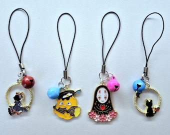 Miyazaki Phone Charm Strap: Calcifer, Kiki, No Face