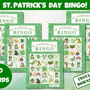 St. Patrick's Day Bingo: 30 Printable Cards (PDF) - Etsy