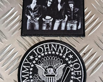 Parches de los Ramones - Lote de 2 parches de los Ramones - Parches punk - Parches new wave - RockoffTrade