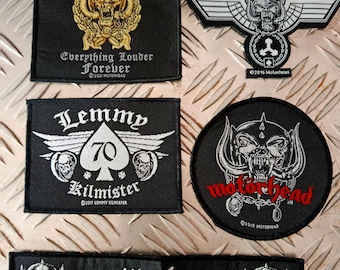 lot of 5 Motorhead Vintage Patches - Motorhead - Lemmy Kilmister - Thrash Metal Patches - RockoffTrade