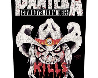 Pantera - Pantera Kills - Pantera Back Patch - Kills Back Patch - Cowboys from Hell - Cowboys from Hell Back Patch - RockoffTrade