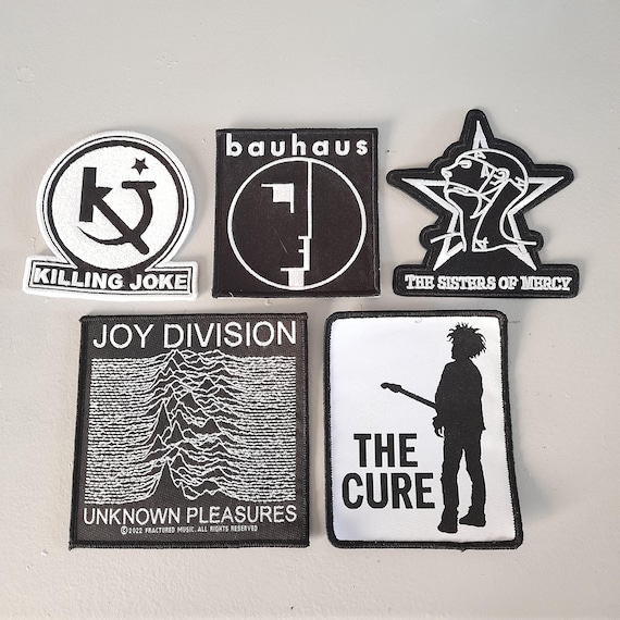 Vintage Goth Patches - Lot Goth Patches - Killing Joke - Bauhaus - Sisters of Mercy - Joy Division