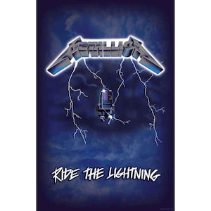 Metallica - Bandiera dei Metallica - Poster dei Metallica - Cavalca il fulmine - Bandiera dei Metallica - Poster dei Metallica - RockoffTrade