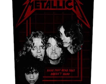 Metallica - Metallica Back Patch - Metallica Metal Militia - Metallica Bang that head back Patch - Thrash Metal back Patch - RockoffTrade