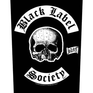 Black Label Society - Black Label Society-achterpatch - metalen achterkant - Doom ronde achterkant - SDMF - RockoffTrade