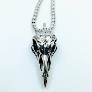 Korphalsband - Korpskallehalsband - Litet Korpskallehalsband - Bikerhalsband - Muninn - Gotiskt halsband bild 2