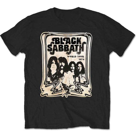 Black Sabbath - Black Sabbath T-Shirt - World Tour 1978 - Heavy Metal T-Shirt - RockOffTrade