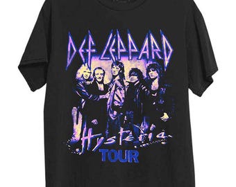 Def Leppard - Def Leppard T-Shirt - Def Leppard Hysteria Tour T-Shirt - Metall T-Shirt RockoffTrade
