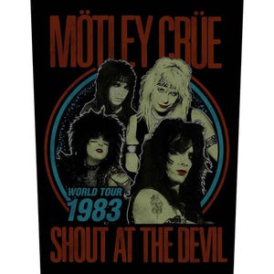 Motley Crue - Motley Crue Back Patch - Shout at the Devil - Shout at the Devil Back Patch - Heavy Metal Back Patch - RockoffTrade