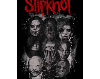 Slipknot - Bandera de Slipknot - Póster de Slipknot - Máscaras de Slipknot - Bandera del Festival del Metal - RockoffTrade