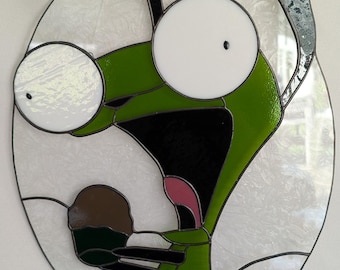 Robot Dog Stained Glass - Fan Art (Made to order)