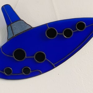 Ocarina Stained Glass Suncatcher - Fan Art (Made to order)
