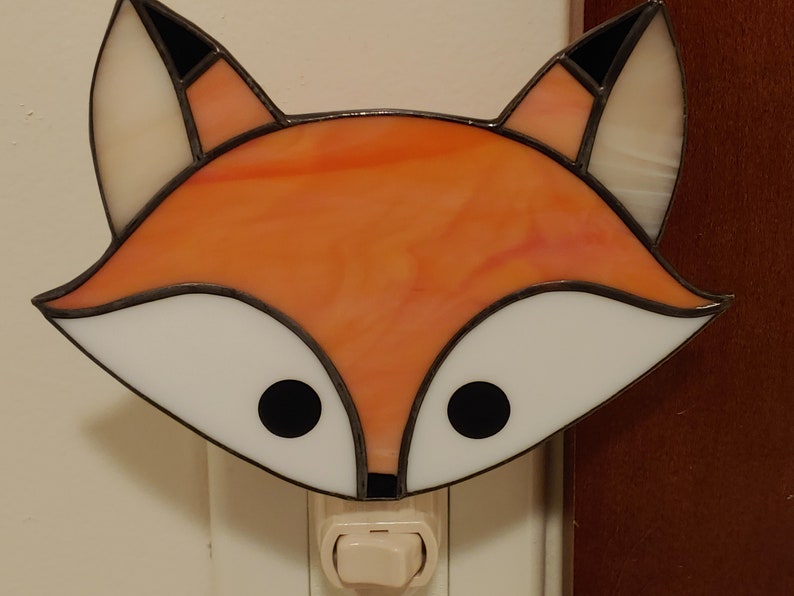 Stained Glass Fox Night Light