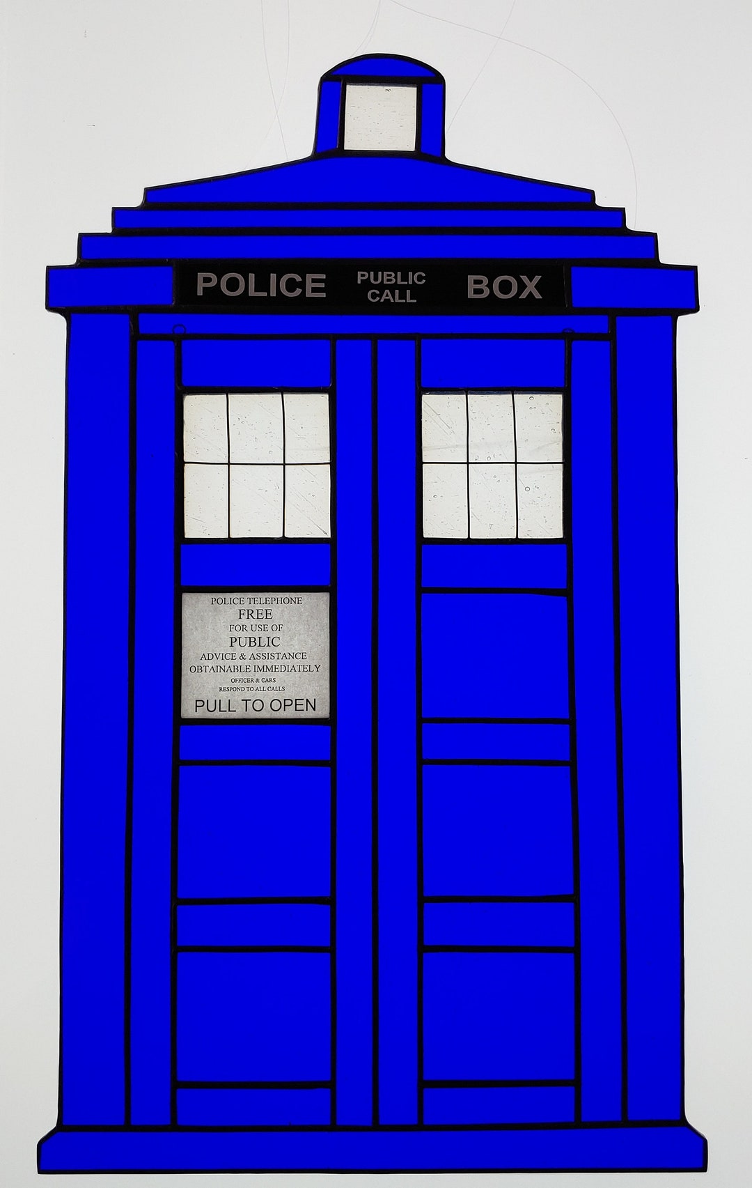 Police Box Stained Glass Suncatcher (made to Order) - Etsy