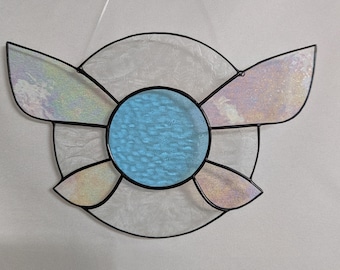 Fairy Stained Glass Suncatcher Fan Based