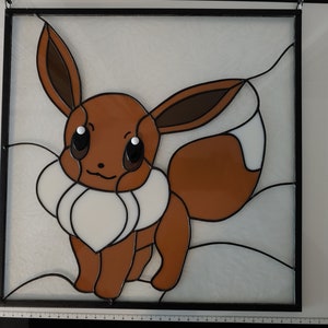 Fennec Fox Inspired Stained Glass Panel (Made to order)