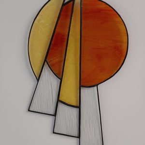 Abstract Sun Stained Glass Suncatcher