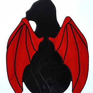 Cat Bat Stained Glass Suncatcher (Made to order)
