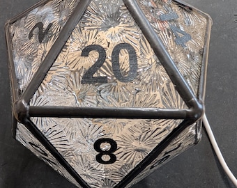 D-20 Stained Glass Night Light (Made to order)