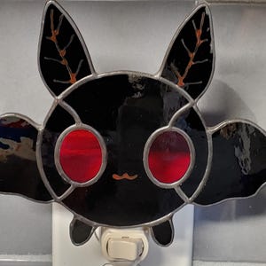 Chibi Mothman Stained Glass Night Light
