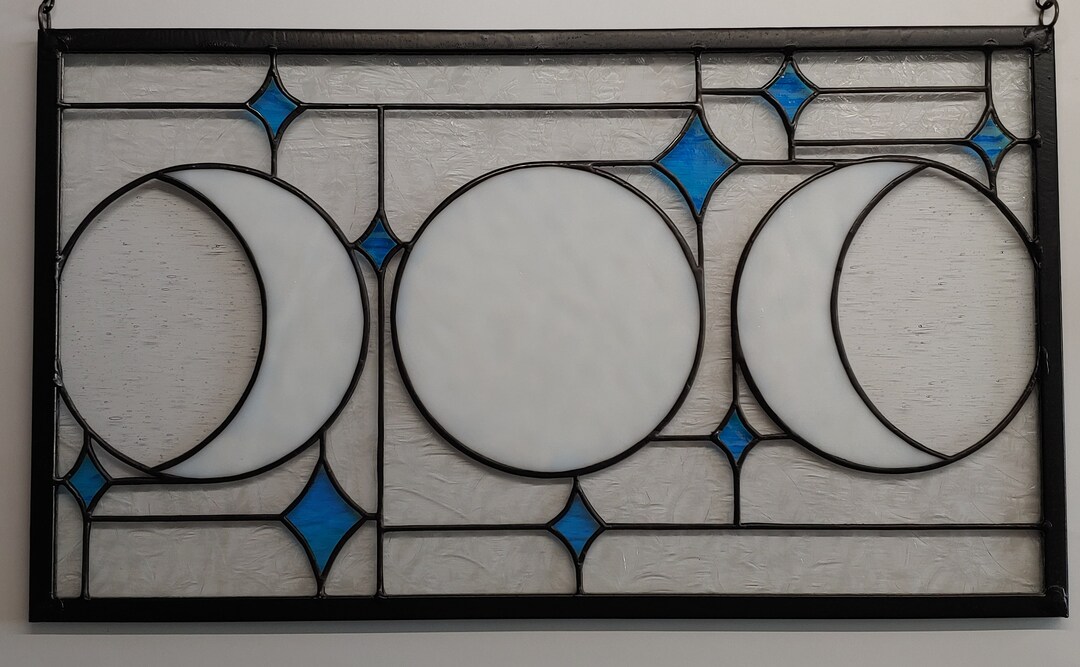 Moon Phase Stained Glass made to Order - Etsy