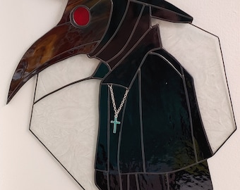 Plague Doctor Stained Glass (Made to order)