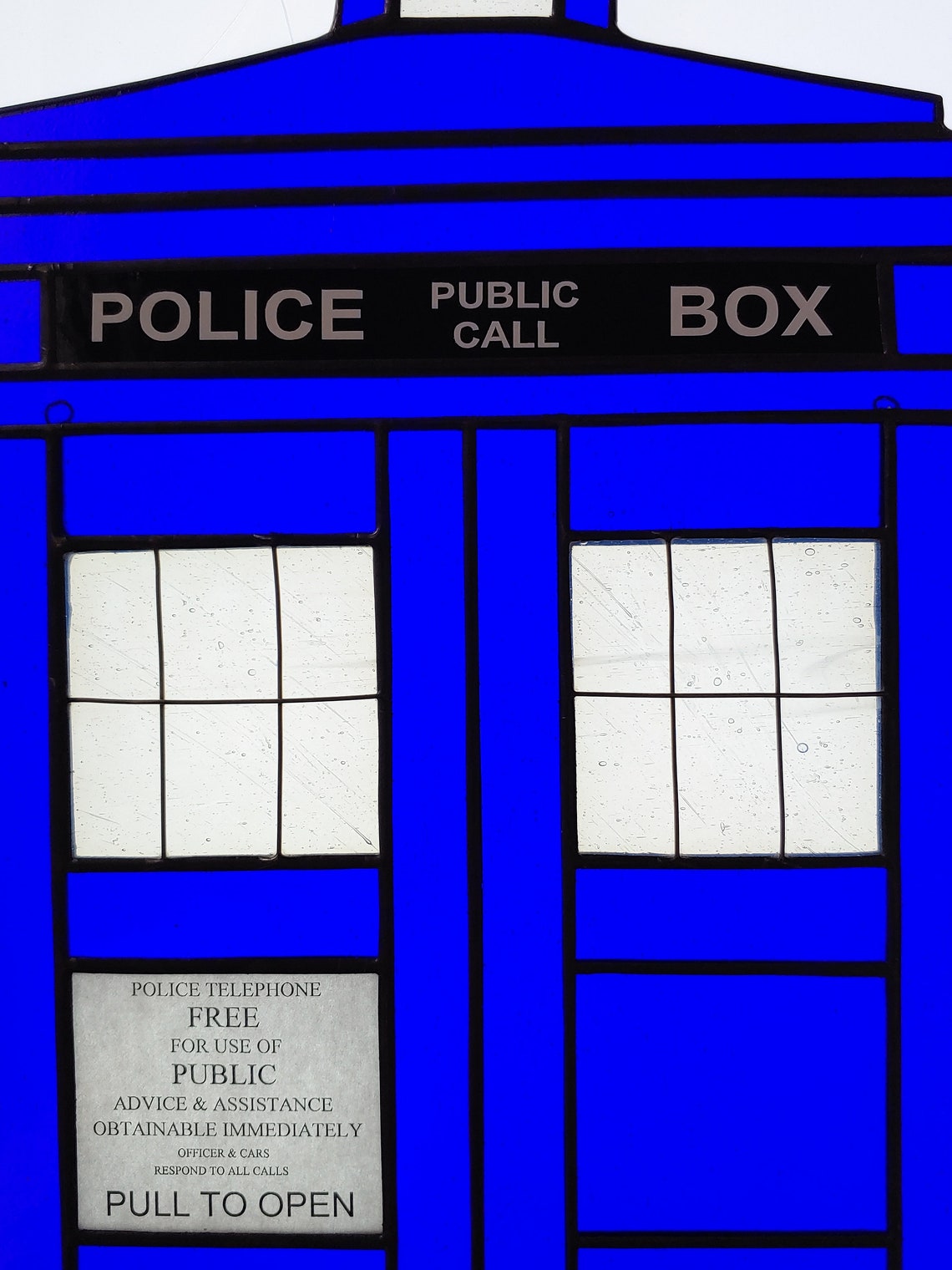 Police Box Stained Glass Suncatcher (made to Order) - Etsy